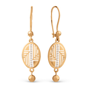 Серьги 029762-1102 (Au 585)