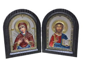 Икона GFT 2 05983/3D Диптих Спас-Семист (Ag 925)