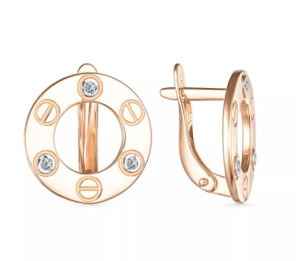 Серьги 2131303 (Au 585)