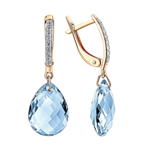 Серьги 260-1-012Р-Т (Au 585)