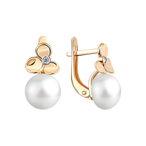 Серьги 290-1-1102Р (Au 585)