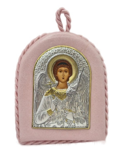 Икона EK1lPG/A 172 r Ангел Хранитель (дет. роз.) (Ag 925)