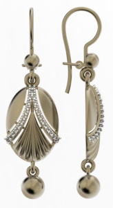 Серьги 029732-1102 (Au 585)