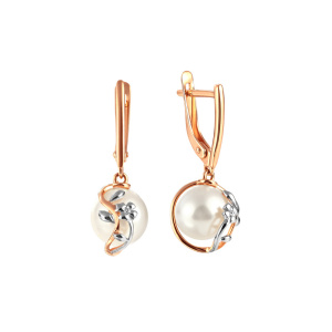 Серьги 290-1-1019Р (Au 585)