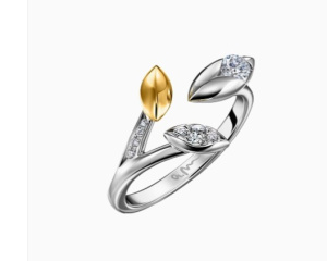 Кольцо 010444-Ж/Б (Au 750)