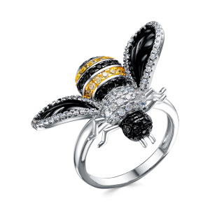 Кольцо SR31222-BW_KO_ENAM_WG (Ag 925)