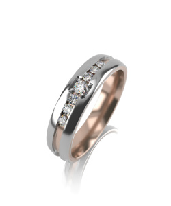 Обручальное кольцо Н-ЕК-1-7бр/бк (Au 585)