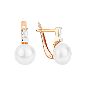 Серьги 290-1-1302Р (Au 585)