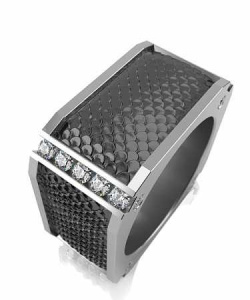 Кольцо SF-к204кч-28ф/с (Ag 925)