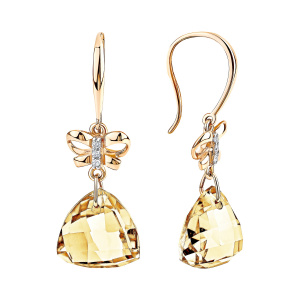 Серьги 260-1-1162Р-Ц (Au 585)