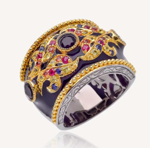 Кольцо HYPR086ABL (Ag 925)